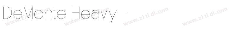 DeMonte Heavy字体转换